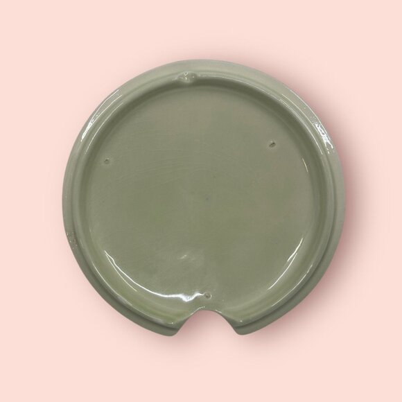 Vintage California Pottery Soup Tureen with a Lid & Ladle Pale Green Crazing USA - Picture 3 of 13